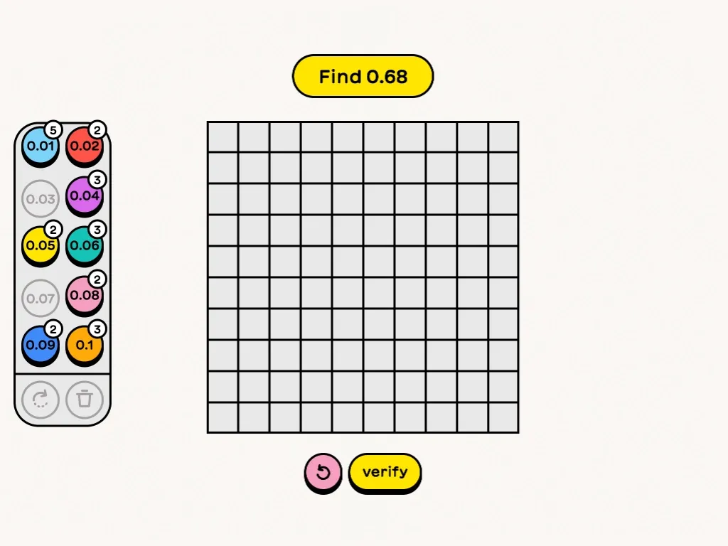 Task Devising Decimals